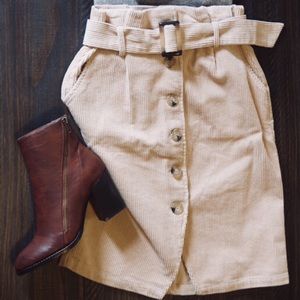Corduroy Pencil Skirt